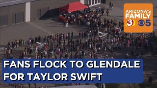 Fans flock to State Farm Stadium for Taylor Swift's concert
