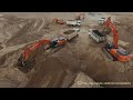Top Excavators Digging Loading Sand In Cambodia, Bulldozer Moving Sand, Dump Trucks Unloading Sand