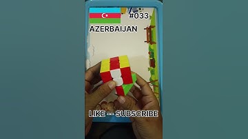 AZERBAIJAN Flag In Rubik