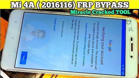 Redmi 4A Frp bypaas || Mi 4A (2016116) frp unlock miracle tool
