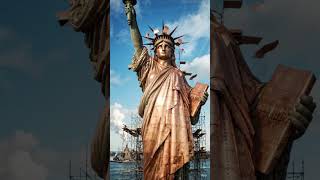 Time lapse video of the construction of statue of liberty #libertyday #usashorts #usa #reels #ytshor