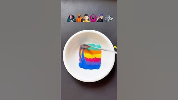 Guess the mixed colors of squid game 3  (part 14)#squidgame3#squidgame #colormixing#satisfying#asmr