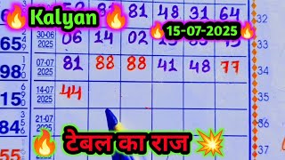 🚩 Kalyan Trick Today 15-07-2025 ! Kalyan Today ! Kalyan Bazar chart ! Kalyan Trick Live