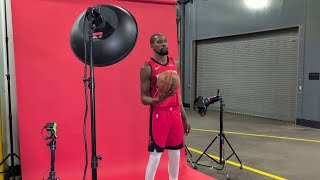 Kevin Durant introduced at Rockets media day