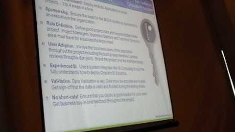 Oracle BI Tech Day (6 of 10): 7 Key Tactics For Corporate BI Success