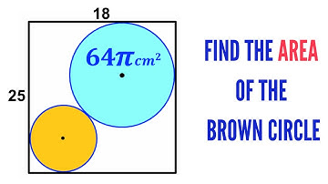 Can you find area of the Brown circle? | (Rectangle) | #math #maths | #geometry