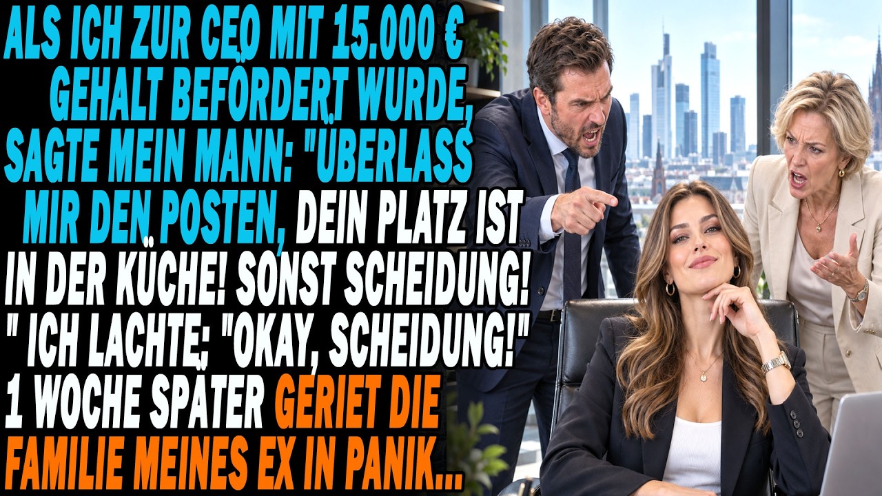 Ich saß beim Frühstück, als meine Schwiegermutter die Hand hob und sagte: „Eine Frau gehört an den Herd.“ Ich hatte gerade die Beförderung zur Geschäftsführerin bekommen – nach Jahren nächtlicher...