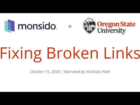 Fixing Broken Links - Monsido for Oregon State