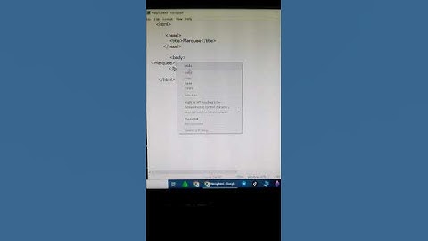 Start marquee in html