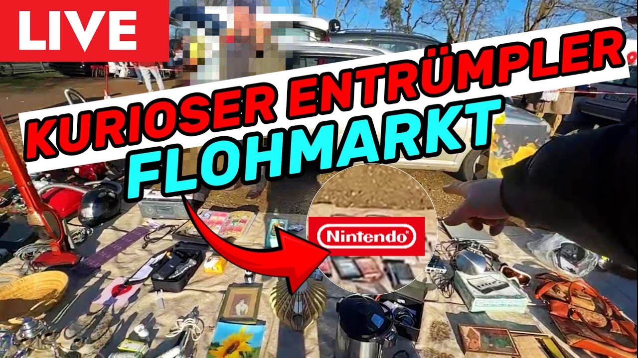 LIVE Flohmarkt! Kurioser Entrümpler Trödelmarkt - Nintendo & Nostalgie Pur - Reselling