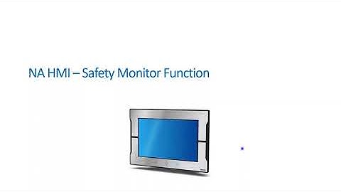 Setting up Safety Monitor Function with an Omron NA Series HMI (Human Machine Interface)