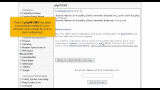 How to install phpWCMS from Fantastico