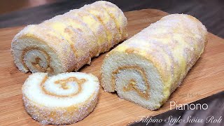 PIANONO Recipe with only 4 Ingredients | Easy Filipino Style Swiss Roll