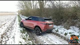 Off road test of the new Range Rover Evoque P300e (PHEV) R-dynamic SE