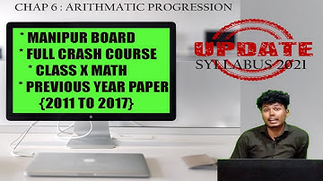 Arithmetic progression Manipur board class X math || crash course || GPS Manipur
