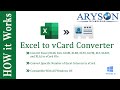 How to Convert Excel to vCard (VCF) File using Excel Converter