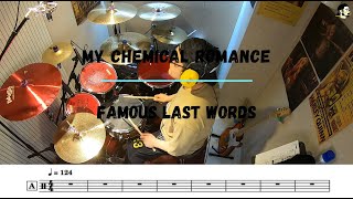 [Rock cover] My Chemical Romance - Famous Last Words | Drum Cover, 악보, Score, Sheet