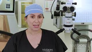 Discussing the Vivity IOL lens with Dr. Raoof, an NVISION Eye Surgeon.