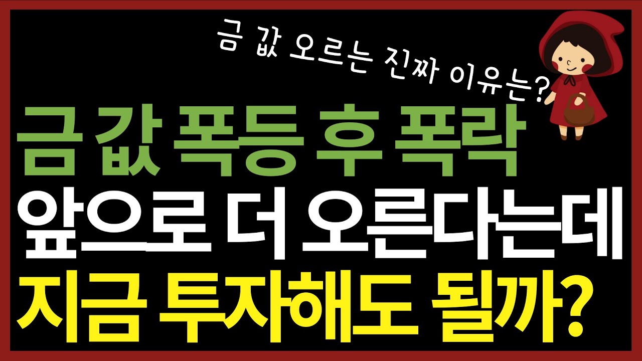 금 사상 최고치 후 폭락, 앞으로 더 오른 다는데.. 지금 사도 될까? (ft. 금 투자 방법, ACE KRX 금현물 ETF)