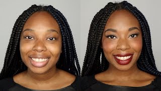 Liquid Liner & Bold Red Lip Makeup Application