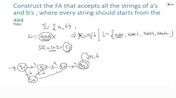 Construction of FA that Accepts Every String Start with AAA | Finite Automata | GATE CSE