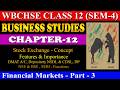 Financial Markets | BSTD | WBCHSE | Semester 4 | HS Exam | Business Studies in Bengali | Part -3