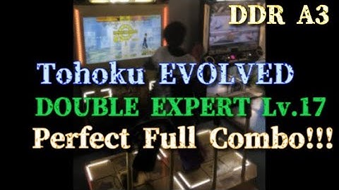(DDR A3) Tohoku EVOLVED 【DOUBLE EXPERT Lv.17】 Perfect FullCombo!!!