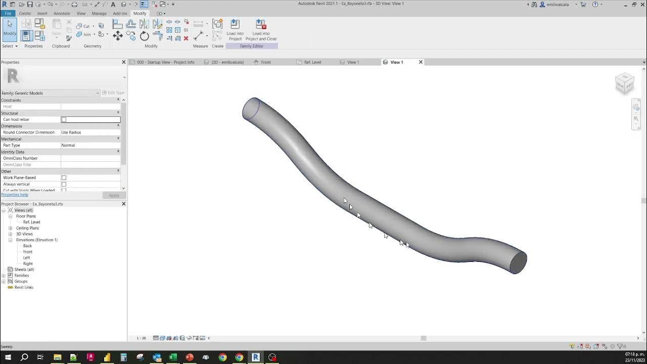 Revit Family Conduit Cople YouTube