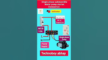 submersible motor pump starter connection/#starterconnection#submersible#singlephasemotor#start