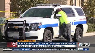 Car rolls into Henderson yard, knocks out power