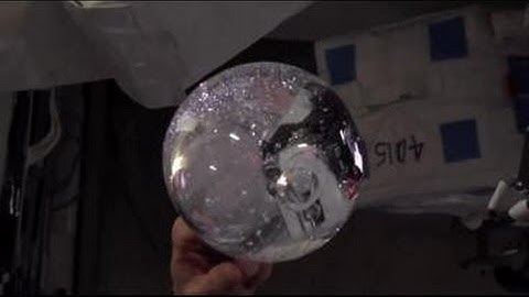 Astronauts Play With Water Bubble In Space