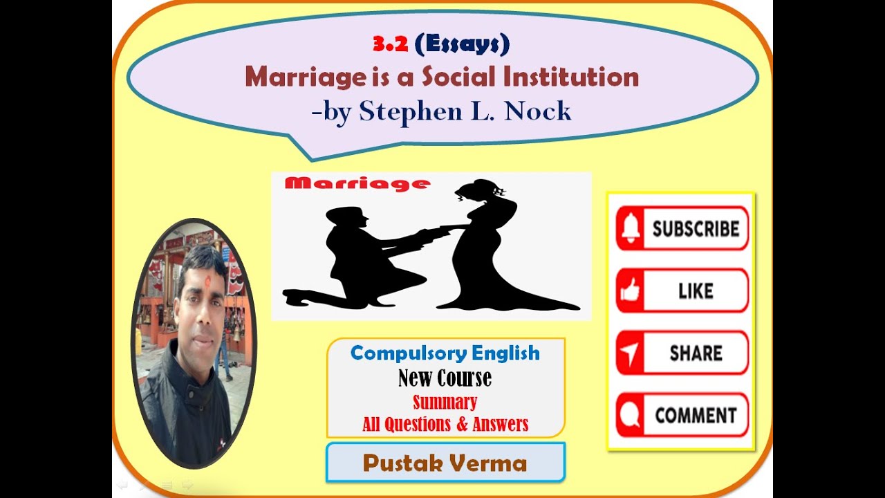 class 12 essay marriage as a social institution