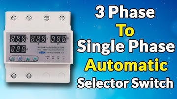 3 phase to single phase automatic selector switch 100A