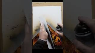 Making Spray Paint Art #spraypaint #pyramid #art #painting #shorts