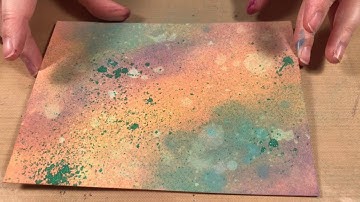 Distress Embossing Glaze over Dina Wakley