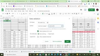 HOW TO ADD DROP DOWN LIST OF STOCKS