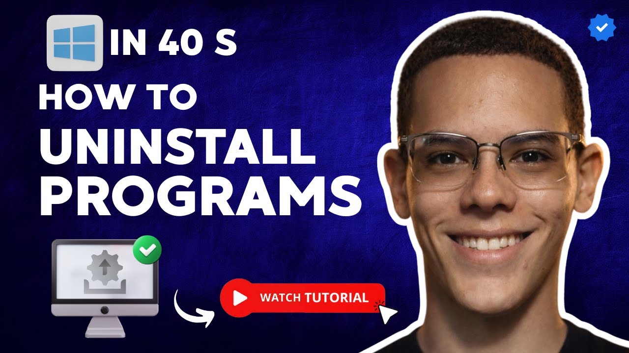 How to UNINSTALL PROGRAMS on WINDOWS 11 in 40 S - YouTube