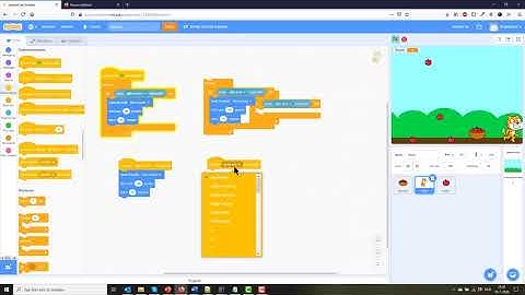Scratch Tutorial (Nederlands) Vang de appels - Stap 6 - De score bijhouden en appels in het mandje