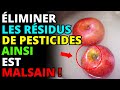 La seule faon dtre sr de nettoyer correctement les fruits et lgumes et liminer les pesticides