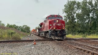 CSX I166-12 w/ CPKC ET44ACs #’s 7532 and 7495 @ Galatea Rd in North Baltimore, OH 8/13/26