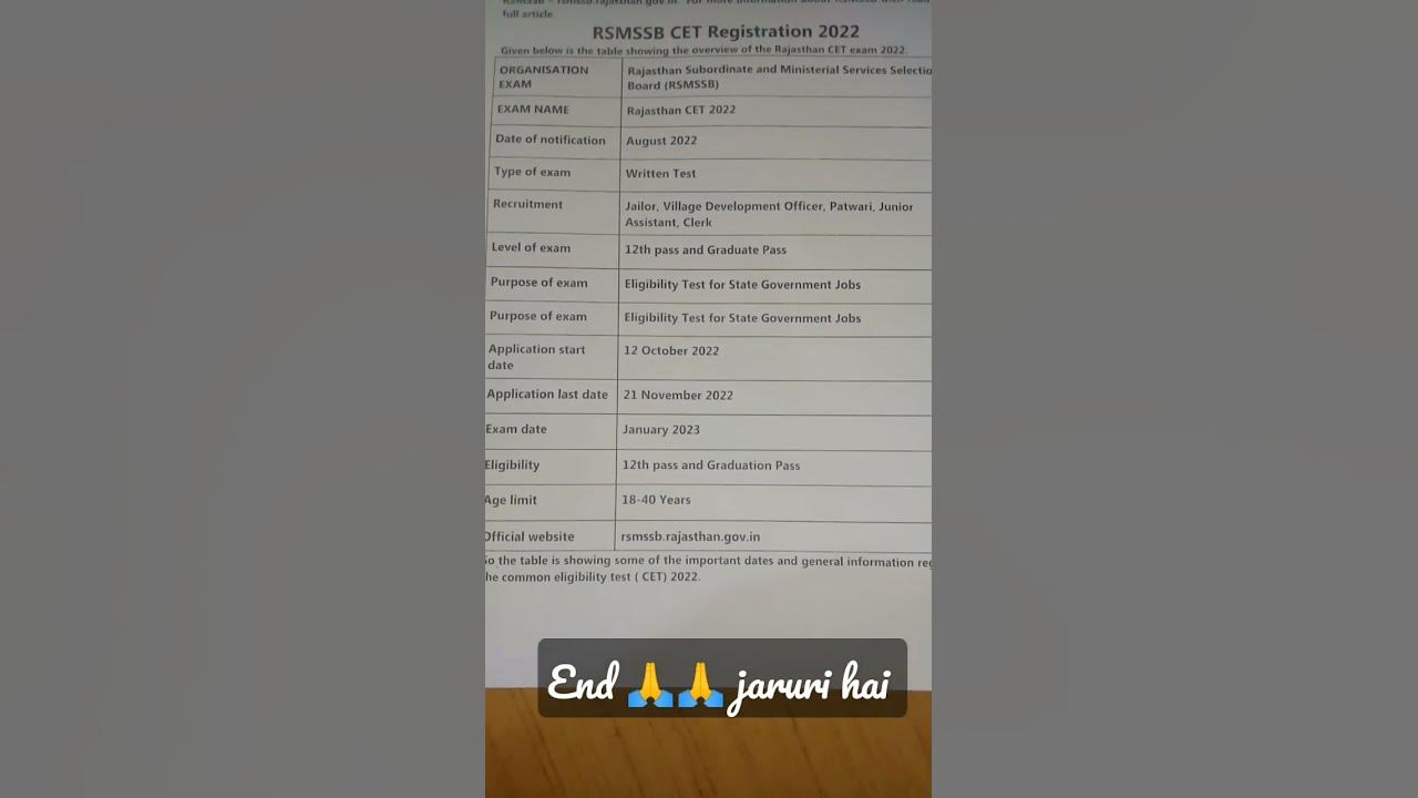 CET Ki Last Date Kab Hai Last Date Of CET Rajasthan YouTube cet-ki-last-date-kab-hai-last-date-of-cet-rajasthan-youtube