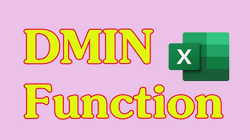 How to Use the DMIN Function in Excel