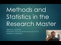 Statistics in the Research Master Child Development and Education