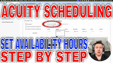 ✅ How To Set Availability Hours Acuity Scheduling 🔴