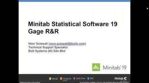 Minitab19 Statistical Software: Gage R&R Webinar