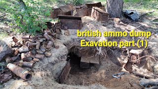 ww2 metal detecting  western front    big ammo dump Exavation  ep(5) part 1