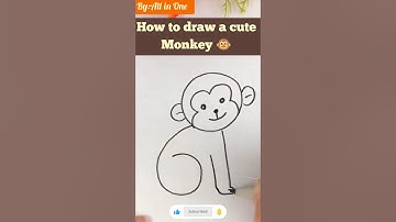 How to draw a monkey|How to draw a monkey for kids|How to draw a monkey easy#shorts #ashortaday #art