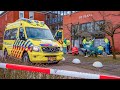 Bejaarde man rijdt met scootmobiel door raam op eerste etage 🚑