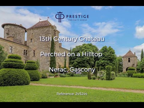 13th Century Chateau, perched on a hilltop in Nerac, Gascony. - video from Prestige Property Group