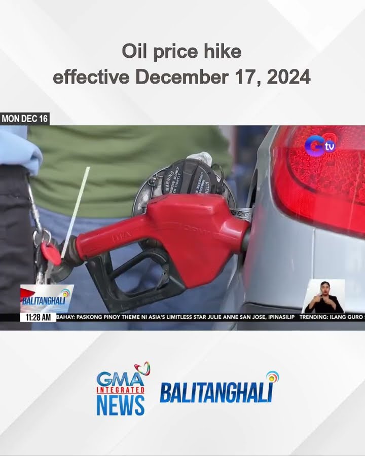 Oil price hike effective December 17, 2024 | Balitanghali